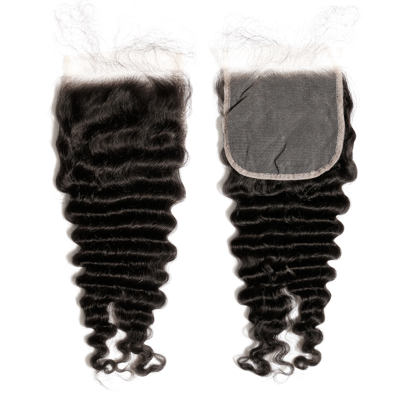 Stema Hair Transparent Lace 4x4 5X5 6X6 7X7 Closure Deep Wave Virgin Hair